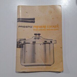 Presto Pressure Cooker Recipe Booklet Manual 1970s Vintage Instructions Meals